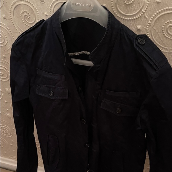 Men's Navy Military Field Jacket - Picture 3 of 8